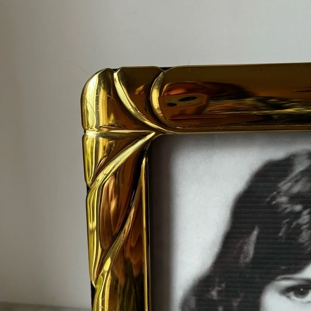 Solid Brass Photo Frame 6.5”x8.5” Vintage for 5”x7” photo..